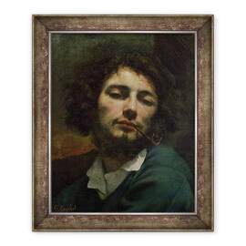 Tablou inramat - Gustave Courbet - Autoportret sau, Omul cu o pipa - - Roveli