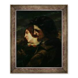 Tablou inramat - Gustave Courbet - Iubitorii din mediul rural - - Roveli