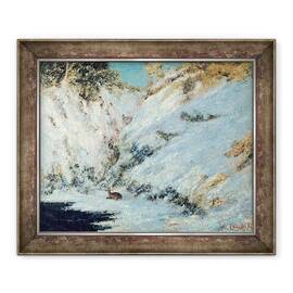 Tablou inramat - Gustave Courbet - Peisaj cu zapada - - Roveli