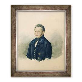 Tablou inramat - Ivan Nikolayevich Terebenev - Portretul lui Faddey Venediktovich Bulgarin - - Roveli