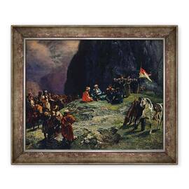 Tablou inramat - Grigori Grigorevich Gagarin - Adunarea generalului Kluke von Klugenau si Imam Shamil in 1837 - - Roveli