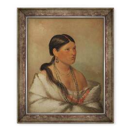 Tablou inramat - George Catlin - Vulturul feminin, Shawano - - Roveli