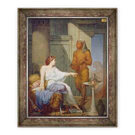 Tablou inramat - Henri Blaise Francois Dejussieu - Cleopatra si sclavul ei - - Roveli