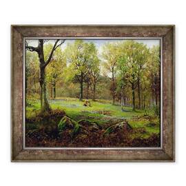 Tablou inramat - Henry Crossland - in padure - - Roveli