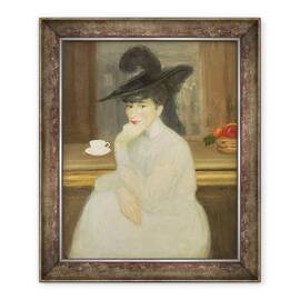 Tablou inramat - Georges Bottini - Asteptam la bar. Portret De Sarah Bernhardt - - Roveli