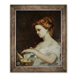 Tablou inramat - Gustave Courbet - O Femeie cu Bijuterii - - Roveli