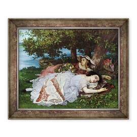 Tablou inramat - Gustave Courbet - Fetele de pe malul Senei - - Roveli