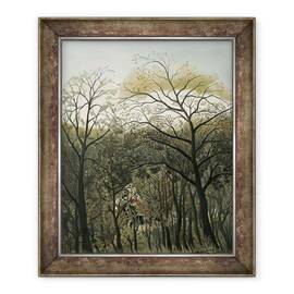 Tablou inramat - Henri J.F. Rousseau - intalnire in padure - - Roveli