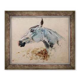 Tablou inramat - Henri de Toulouse-Lautrec - Cal alb Gazelle - - Roveli