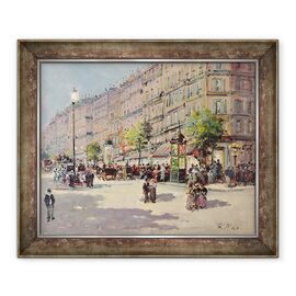 Tablou inramat - Gustave Mascart - Paris Street Scene - - Roveli