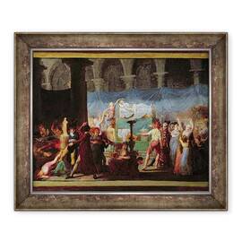 Tablou inramat - Jacques Louis David - inmormantarea lui Marat in Biserica Antica din Cordeliers - - Roveli