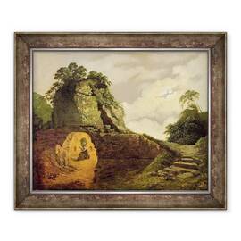 Tablou inramat - Joseph Wright of Derby - Mormantul lui Virgil in lumina lunii cu Silius Italicus - - Roveli