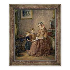 Tablou inramat - John Dawson Watson - Lectia de lectura - - Roveli