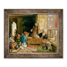 Tablou inramat - John Frederick Lewis - Interiorul unei scoli - - Roveli