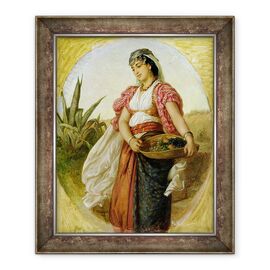 Tablou inramat - John Evan Hodgson - O femeie din Alger - - Roveli