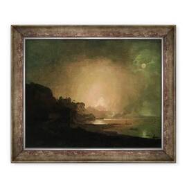 Tablou inramat - Joseph Wright of Derby - Eruptia Muntelui Vezuviu - - Roveli