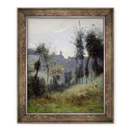 Tablou inramat - Jean Baptiste Camille Corot - Canteleu langa Rouen - - Roveli