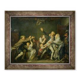 Tablou inramat - Jean Baptiste Greuze - Blestemul Tatalui sau Fiul Nerecunoscator - - Roveli
