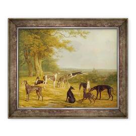 Tablou inramat - Jacques-Laurent Agasse - Noua ogari intr-un peisaj - - Roveli