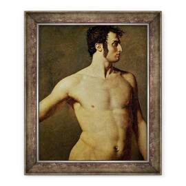 Tablou inramat - Jean Auguste Dominique Ingres - Torsul masculin - - Roveli