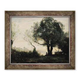 Tablou inramat - Jean Baptiste Camille Corot - Souvenir of Castel Gandolfo - - Roveli