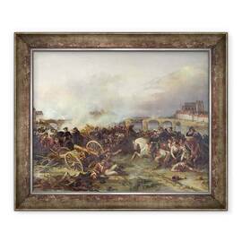 Tablou inramat - Jean Charles Langlois - Batalia de la Montereau - - Roveli