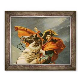 Tablou inramat - Jacques Louis David - Detaliu al lui Napoleon care traverseaza Alpii pe 20 mai 1800 I - - Roveli