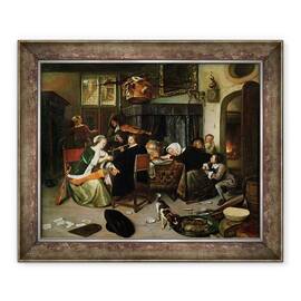 Tablou inramat - Jan Havicksz. Steen - Gospodaria desfranata - - Roveli