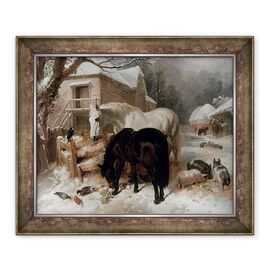 Tablou inramat - John Frederick Herring Snr - Scena Fermiard - - Roveli