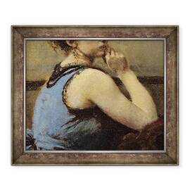 Tablou inramat - Jean Baptiste Camille Corot - Femeia in albastru - - Roveli