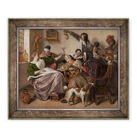 Tablou inramat - Jan Havicksz. Steen - Felul in care il auzi, este felul in care il canti - - Roveli