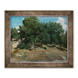 Tablou inramat - Jean Baptiste Camille Corot - Fontainebleau - Stejari la Bas-Bréau - - Roveli