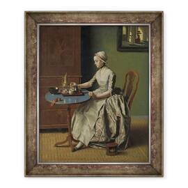 Tablou inramat - Jean-Etienne Liotard - O fata olandeza la micul dejun - - Roveli