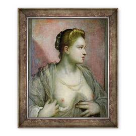 Tablou inramat - Jacopo Robusti Tintoretto - Portret De O Femeie Dezvaluind Sanii - - Roveli