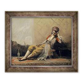 Tablou inramat - Jean Baptiste Camille Corot - Odalisque - - Roveli