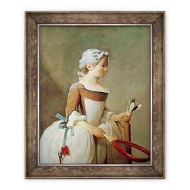 Tablou inramat - Jean-Baptiste Simeon Chardin - Fata cu racheta si Shuttlecock - - Roveli