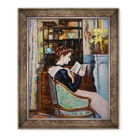 Tablou inramat - Jean Baptiste Armand Guillaumin - Domnisoara. Guillaumin lectura - - Roveli