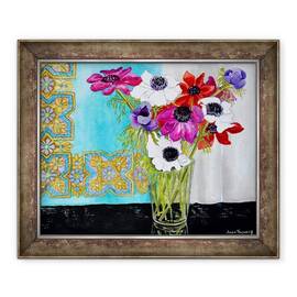Tablou inramat - Joan Thewsey - Anemone pe un raft intunecat - - Roveli