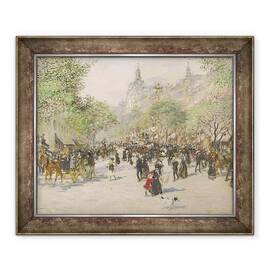 Tablou inramat - Jean Francois Raffaelli - Bulevardul Haussmann - - Roveli