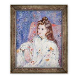 Tablou inramat - Jean Baptiste Armand Guillaumin - Portretul domnisoarei. Guillaumin intr-un kimono - - Roveli
