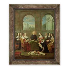 Tablou inramat - Jean Frere Andre - Sfantul Vincent de Paul si surorile caritabile - - Roveli