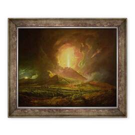 Tablou inramat - Joseph Wright of Derby - O eruptie a Vezuviului, vazuta de la Portici - - Roveli