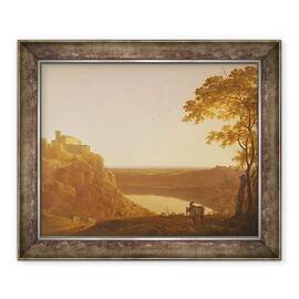 Tablou inramat - Joseph Wright of Derby - Lacul Nemi la apus - - Roveli