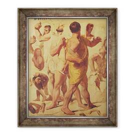 Tablou inramat - Jean Auguste Dominique Ingres - Studii pentru Martiriul Sfantului Simfonic dedicat lui Henry Delaborde, artist francez si critic de arta - - Roveli