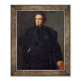 Tablou inramat - Louis Boulanger - Portretul lui Victor Hugo 1802-85 - - Roveli
