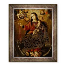 Tablou inramat - Melchor Pérez de Holguín - Fecioara Rozariului - - Roveli