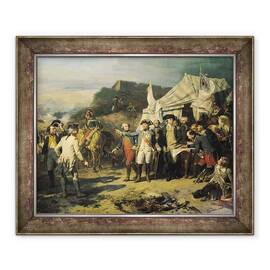 Tablou inramat - Louis Charles Auguste Couder - Asediul Yorktown, 17 octombrie 1781 - - Roveli