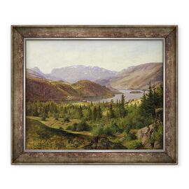 Tablou inramat - Louis Gurlitt - Hjelle in Valders, Fiord Placi - - Roveli