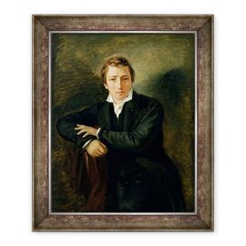 Tablou inramat - Moritz Daniel Oppenheim - Portret De Heinrich Heine 1797-1856 1831 - - Roveli