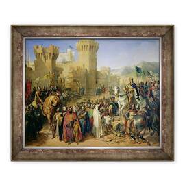 Tablou inramat - Merry Joseph Blondel - Ptolemeu administrat lui Filip Augustus 1165-1223 si lui Richard Inima de Leu 1157-99 13 iulie 1191 - - Roveli